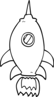 black and white cartoon spaceship png