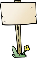 poteau de signalisation de doodle de dessin animé png