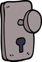 poignée de porte de dessin animé doodle png