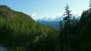 Aerial view of mountains with glaciers near Squamish, British Columbia, Canada. video