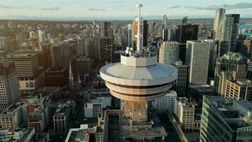 aéreo ver de Vancouver Estar atento en puerto centro, británico Columbia, Canadá video