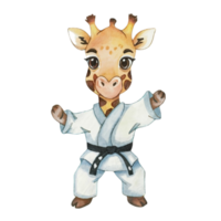 AI generated Cute Animal Karate png