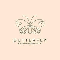 abstract butterfly line logo vector symbol illustration design