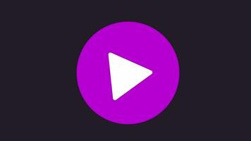 muziek- Speel knop geanimeerd icoon video
