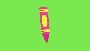 Animation of pen icons education learning video. video