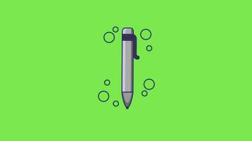 Animation of pen icons education learning video. video
