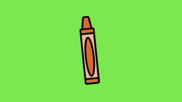 Animation of pen icons education learning video. video