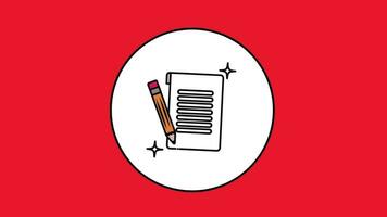 book school supply education animation video. video