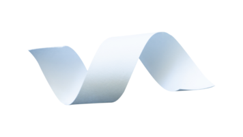 white curl ribbon isolated element png