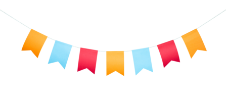 party flag border isolated element png