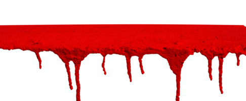 Abstract red paint drip border isolated png