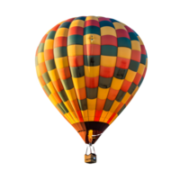 AI generated Colorful Hot Air Balloon Floating Isolated on transparent Background. Generative AI png