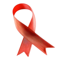 AI generated Red Ribbon for Cancer Awareness. World Cancer Day Concept isolated on transparent background. AI Generated png