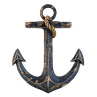 AI generated Nautical Anchor Design. Isolated on Transparent Background. Generative AI png