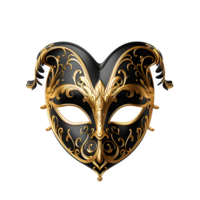 AI generated Dramatic Opera Mask Isolated on Transparent Background. AI Generative png