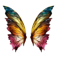 AI generated Graceful Butterfly Wings Isolated on transparent Background. Generative AI png