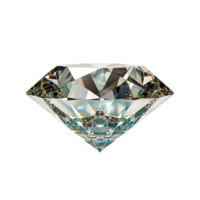 AI generated Top-View Brilliance. Polished Diamond Isolated on transparent Background. Generative AI png