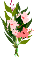 schön Blumen Hand Strauß. Blumen- Anordnung Illustration Clip Art. png