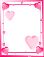 Love Hearts Frame Background. Valentine Border png