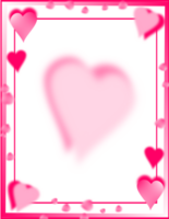 Valentines Frame Border. Love Hearts Background png