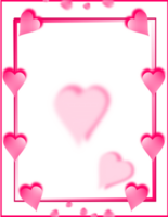 Love Hearts Frame Background. Valentine Border png