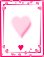 San Valentino telaio sfondo. carino rosa cuore cartone animato confine clipar. png