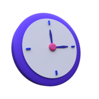 unique 3d rendering simple clock icon.Realistic illustration. png