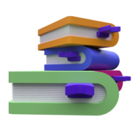 unique 3d rendering book bookmark icon simple illustration.Realistic illustration. png