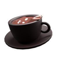 único 3d Renderização copo do quente café ícone simples ilustração.realista ilustração. png