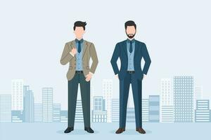 Confident businessman,Powerful Successful Young Businessman vector