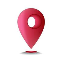 Red map pointer on white background. Vector illustration. Eps 10.