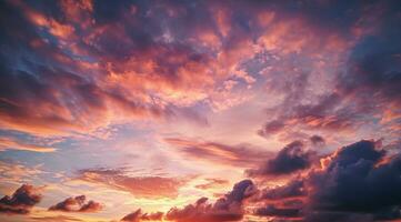 AI generated Scenic sunset skies over Caribbean islands photo