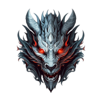 AI generated dragon head art illustrations for stickers, logo, tshirt design, poster etc png