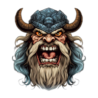 AI generated viking art illustrations for stickers, tshirt design, poster etc png