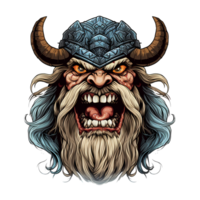 ai gegenereerd viking kunst illustraties voor stickers, t-shirt ontwerp, poster enz png