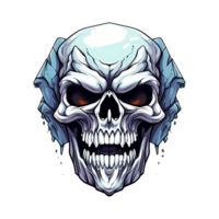 AI generated Skull art illustrations for stickers, tshirt design, poster etc png