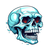 AI generated Skull art illustrations for stickers, tshirt design, poster etc png