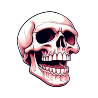 AI generated Skull art illustrations for stickers, tshirt design, poster etc png