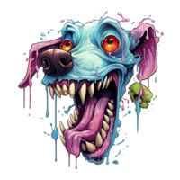 AI generated dog head art illustrations for stickers tshirt design poster etc png