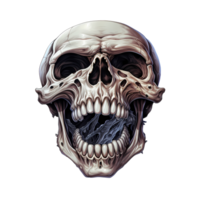 AI generated Skull art illustrations for stickers, tshirt design, poster etc png