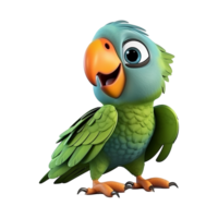 AI generated Macaw parrot on a branch isolated on transparent background png