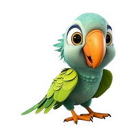 AI generated Macaw parrot on a branch isolated on transparent background png psd