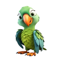 AI generated Macaw parrot on a branch isolated on transparent background png