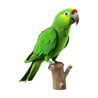 AI generated Macaw parrot on a branch isolated on transparent background png