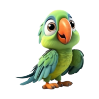 AI generated Macaw parrot on a branch isolated on transparent background png