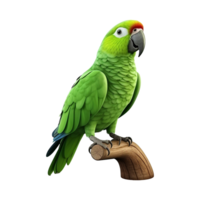 AI generated Macaw parrot on a branch isolated on transparent background png