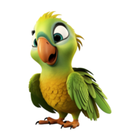 AI generated Macaw parrot on a branch isolated on transparent background png