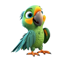 AI generated Macaw parrot on a branch isolated on transparent background png