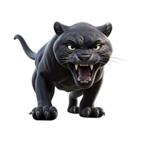 AI generated Black Panther isolated on transparent background png