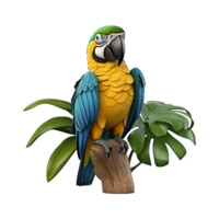 ai gegenereerd ara papegaai Aan een Afdeling geïsoleerd Aan transparant achtergrond PNG